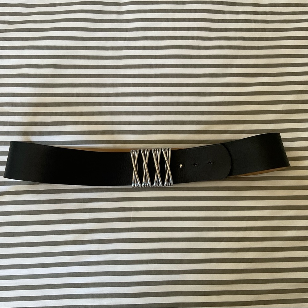 Streets Ahead Black and Silver Women's Belt